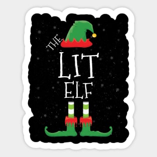 LIT Elf Family Matching Christmas Group Funny Gift Sticker